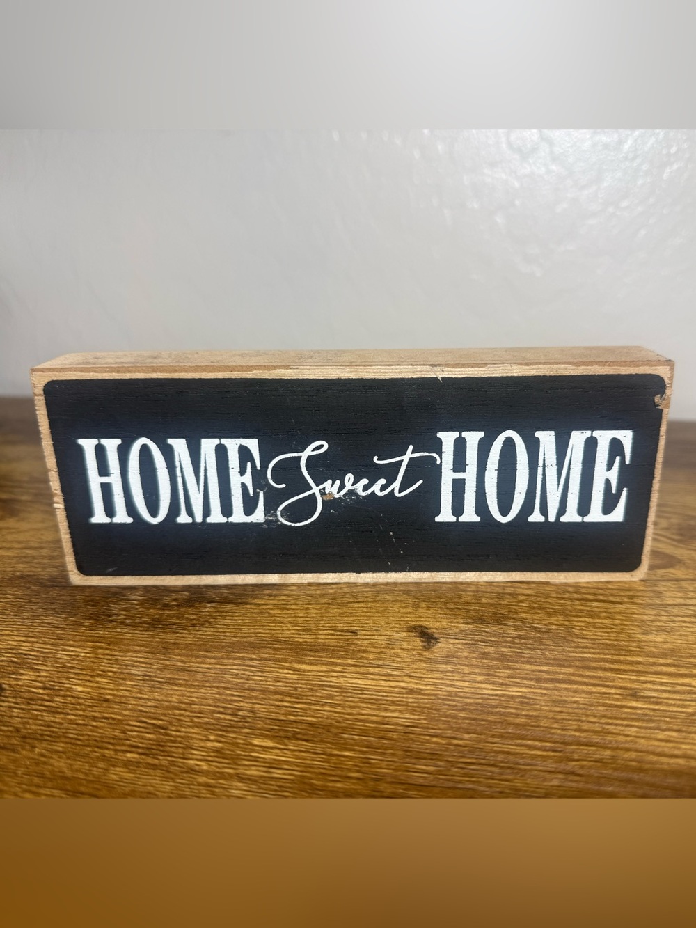 Home Sweet Home Rustic Wood Block Sign – Farmhouse Décor